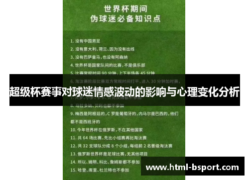 超级杯赛事对球迷情感波动的影响与心理变化分析