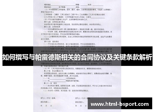 如何撰写与帕雷德斯相关的合同协议及关键条款解析